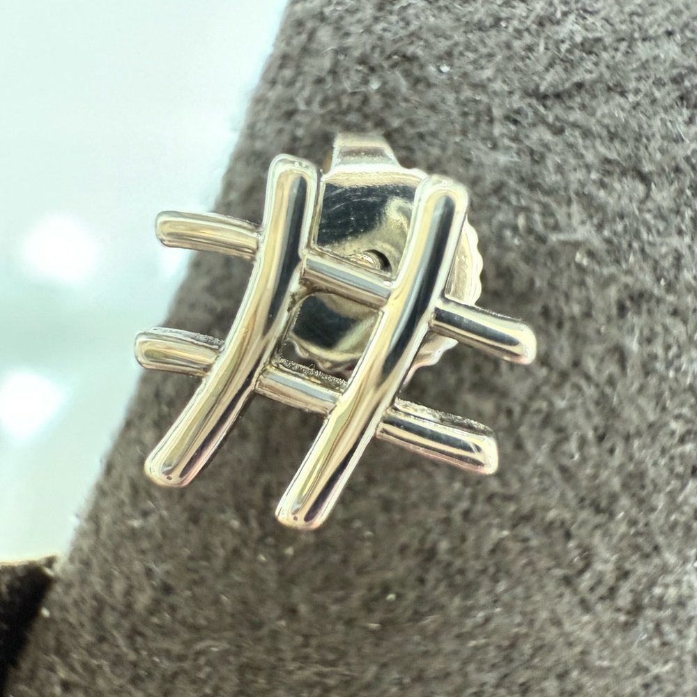 Tiffany Paloma's Graffiti Hashtag Single Earring in Sterling Silver